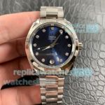 VS Factory Omega Seamaster Aqua Terra Replica Watch SS Deep Blue Dial